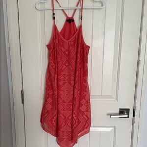 BeBop Coral Spaghetti-Strap Sundress